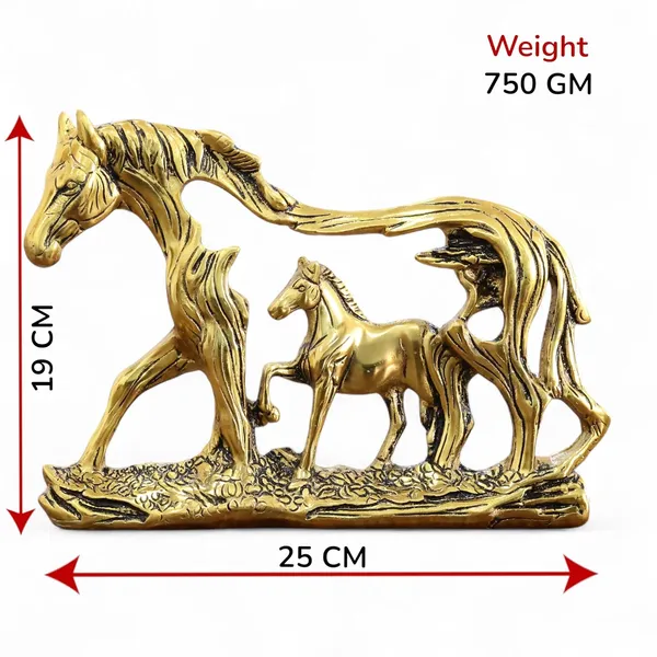 KridayKraft_Golden_Elegant_Metal_Horse_Family_Showpiece_Metal_Statue_for_Wealth,_Income_and_Bright_Future_&_Feng_Shui_&_Vastu_Decorative_Desk_&_Living_Room_Décor,_Ideal_Gift_for_Horse_Lovers