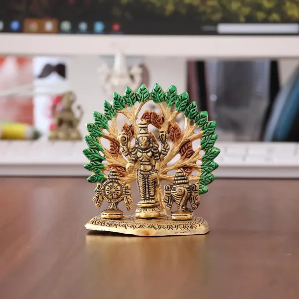 Metal_Home_Decorative_kalpavriksha_tree_With_Tirupati_Bala_ji_Idols_Gold_Plated