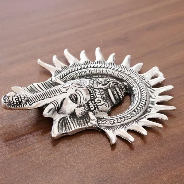 KridayKraft_Ganesha_Idol_with_Surya_Chakra_-_Ganesh_murti_Wall_hangings_Rajasthani_Handicrafts_Decorative_Showpiece_for_Gifting_Anniversary_Valentine's_Day_(Silver)