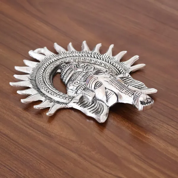 KridayKraft_Ganesha_Idol_with_Surya_Chakra_-_Ganesh_murti_Wall_hangings_Rajasthani_Handicrafts_Decorative_Showpiece_for_Gifting_Anniversary_Valentine's_Day_(Silver)