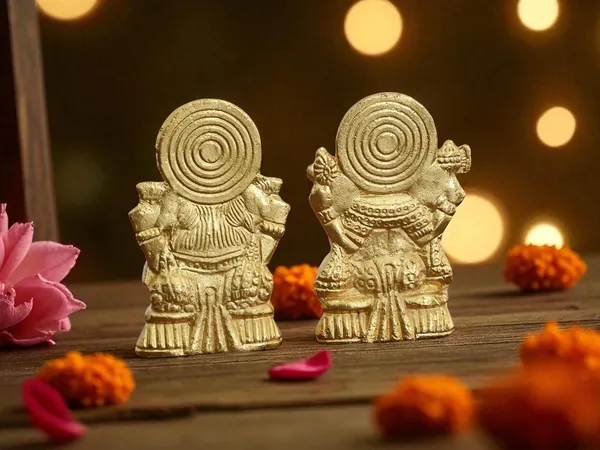 KridayKraft_Metal_Lakshmi_&_Ganesha_Idol_Pair_Gold-Finish_Mini_Statues_(7.5_cm_×_4_cm_Each),_160_g_Auspicious_Home_Puja_Decor_&_Diwali_Gift