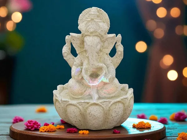 KridayKraft_Lotus_Ganesh_Off_White_Waterfall_Design_Table_top_Colour_Changing_Lights_Fountain_Polyresin_Showpiece_for_Home_Garden_Living_Room_Decor_Decoration_Gift_Items,_26_CM_1_kg