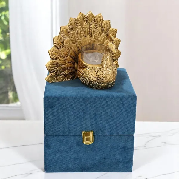 Peacock_Showpiece_Candle_Holder_with_Tealight_Candle_and_with_Beautiful_Velvet_Box