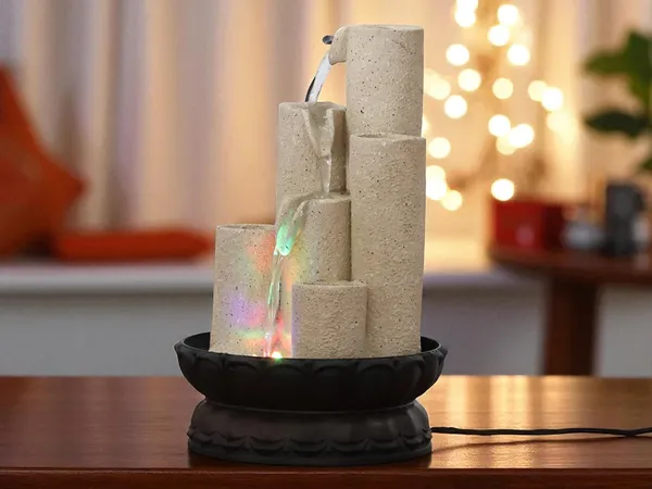 KridayKraft_Decorative_Waterfall_Design_Table_top_Colour_Changing_Lights_Fountain_Polyresin_Showpiece_for_Home_Garden_Living_Room_Decor_Decoration_Gift_Items,_30_CM_1.2_kg
