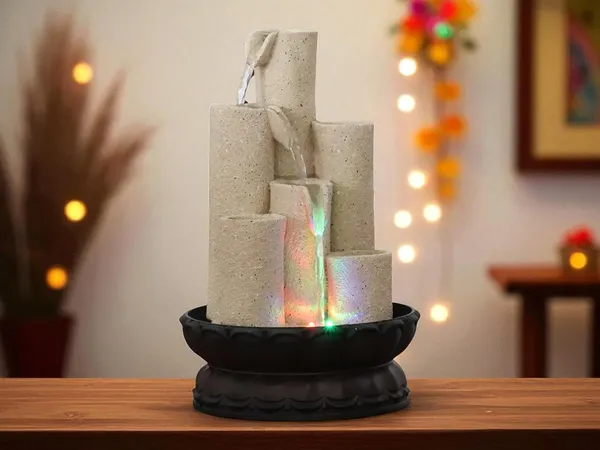KridayKraft_Decorative_Waterfall_Design_Table_top_Colour_Changing_Lights_Fountain_Polyresin_Showpiece_for_Home_Garden_Living_Room_Decor_Decoration_Gift_Items,_30_CM_1.2_kg