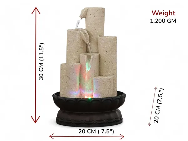 KridayKraft_Decorative_Waterfall_Design_Table_top_Colour_Changing_Lights_Fountain_Polyresin_Showpiece_for_Home_Garden_Living_Room_Decor_Decoration_Gift_Items,_30_CM_1.2_kg