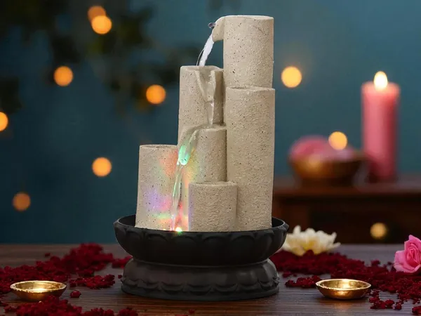 KridayKraft_Decorative_Waterfall_Design_Table_top_Colour_Changing_Lights_Fountain_Polyresin_Showpiece_for_Home_Garden_Living_Room_Decor_Decoration_Gift_Items,_30_CM_1.2_kg