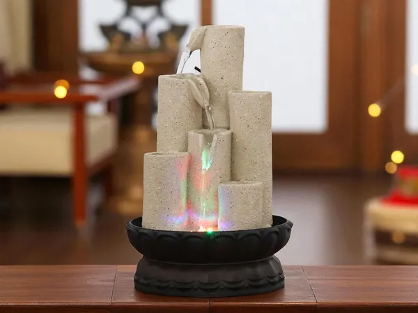 KridayKraft_Decorative_Waterfall_Design_Table_top_Colour_Changing_Lights_Fountain_Polyresin_Showpiece_for_Home_Garden_Living_Room_Decor_Decoration_Gift_Items,_30_CM_1.2_kg