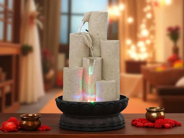 KridayKraft_Decorative_Waterfall_Design_Table_top_Colour_Changing_Lights_Fountain_Polyresin_Showpiece_for_Home_Garden_Living_Room_Decor_Decoration_Gift_Items,_30_CM_1.2_kg