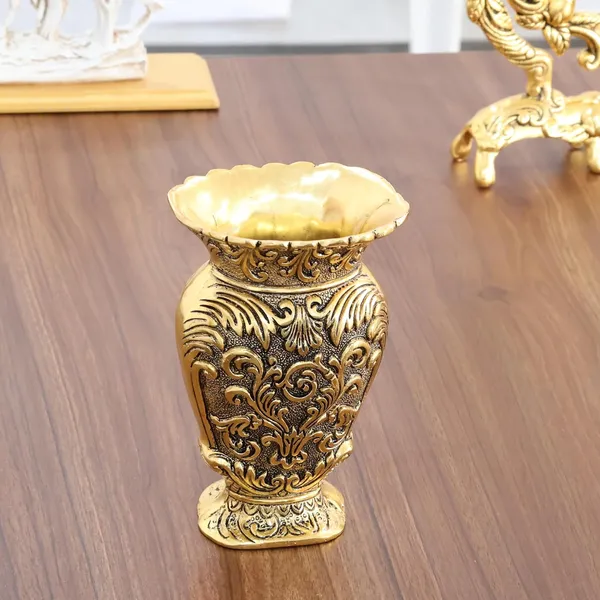 Decorative_Metal_Vase,_Antique_Gold_Finish,_Baroque_Floral_Pattern,_Traditional_Ornate_Design