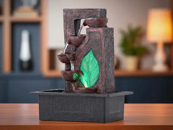 KridayKraft_Decorative_Waterfall_Design_Table_top_Colour_Changing_Lights_Fountain_Polyresin_Showpiece_for_Home_Garden_Living_Room_Decor_Decoration_Gift_Items,_40_CM_1.9_kg