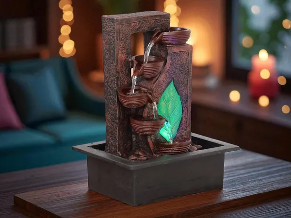 KridayKraft_Decorative_Waterfall_Design_Table_top_Colour_Changing_Lights_Fountain_Polyresin_Showpiece_for_Home_Garden_Living_Room_Decor_Decoration_Gift_Items,_40_CM_1.9_kg