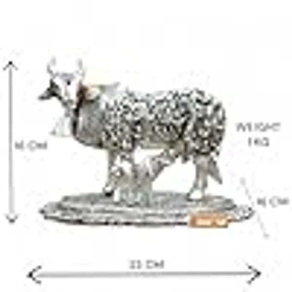 Kamdhenu_Cow_with_Calf_Metal_Rajasthani_Handicrafts_Decorative_Showpiece_for_Gifting_Anniversary_Valentine's_Day_(Silver)