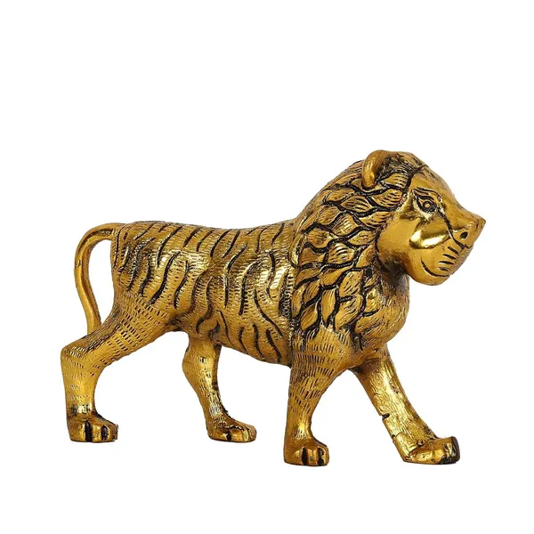 KridayKraft_Metal_Lion_Showpiece_Statue_Gold_Plated_Fine_Finishing_and_Decorative_for_Showcase_Home_Pooja,