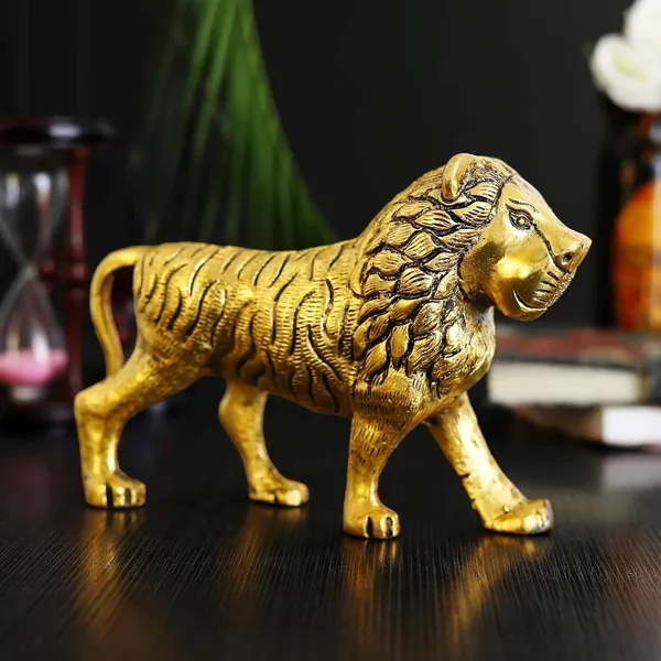 KridayKraft_Metal_Lion_Showpiece_Statue_Gold_Plated_Fine_Finishing_and_Decorative_for_Showcase_Home_Pooja,