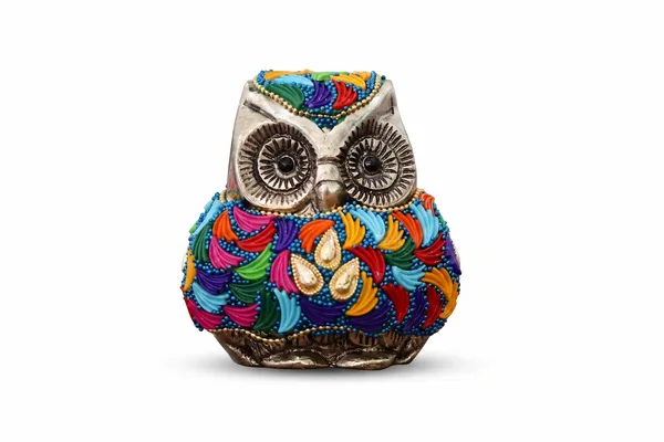 Kridaykraft_Decorative_Owl_Figurine_–_Silver_Finish_Owl_Statue_with_Colorful_Stones_for_Home_Decor,_Office_Desk,_Living_Room_Showpiece.