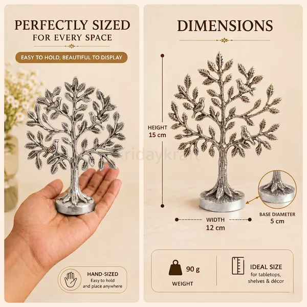 Kridaykraft_Metal_Kalpavriksha_Tree_Showpiece_for_Vastu_|_Silver_Kalpvriksha_Wish_Fulfilling_Tree_for_Home_Decor,_Office_Desk_&_Gifting_(Standard_Size)