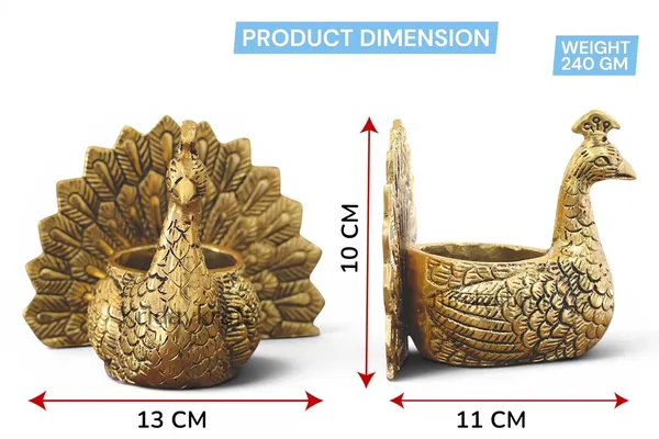 Kridaykraft_Peacock_Tealight_Candle_Holder_Pair,_Metallic_Gold_Decorative_Figurine_for_Home_Décor,_Table_Centerpiece_for_Diwali,_Weddings,_and_Festivals.