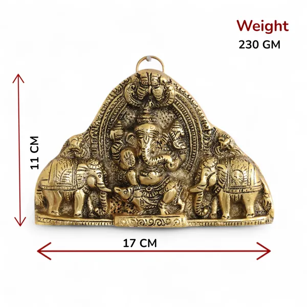 Ganesh_Wall_Hanging_with_Elephants_for_Door_Entrance_Decorative_Showpiece_-_12_cm_(Aluminium,_Gold)
