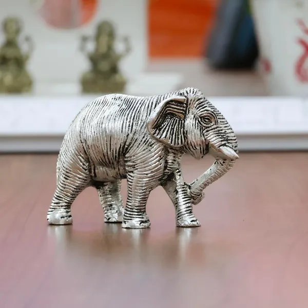 Metal_Decorative_Silver_Toned_African_Elephants_Animal_Figurine,_Antique_Finish,_Home_Decor