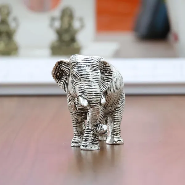 Metal_Decorative_Silver_Toned_African_Elephants_Animal_Figurine,_Antique_Finish,_Home_Decor