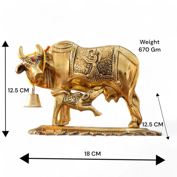 Metal_Om_Kamdhenu_Cow_and_Calf_Metal_Statue_for_Good_Luck,Feng_Shui_As_Table_Top_Figurine,Vastu,Religious_Gau_MATA_Idol_Home,Office&Table_Decorative,Animal