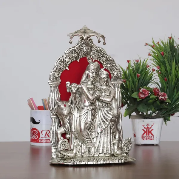 Metal_Radha_Krishna_Idol_with_Cow_Decorative_Showpiece_Statue_for_Puja_Room_Home_Office_Desk_Gift_Items_Ornate_Metal_Sculpture_of_Hindu_Deities,_33_cm_Height_Silver
