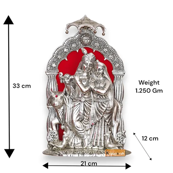 Metal_Radha_Krishna_Idol_with_Cow_Decorative_Showpiece_Statue_for_Puja_Room_Home_Office_Desk_Gift_Items_Ornate_Metal_Sculpture_of_Hindu_Deities,_33_cm_Height_Silver