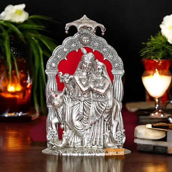Metal_Radha_Krishna_Idol_with_Cow_Decorative_Showpiece_Statue_for_Puja_Room_Home_Office_Desk_Gift_Items_Ornate_Metal_Sculpture_of_Hindu_Deities,_33_cm_Height_Silver