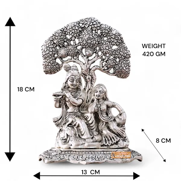 Metal_Radha_Krishna_Idol_with_Under_Tree_Decorative_Showpiece_Statue_for_Puja_Room_Home_Office_Desk_Gift_Items_Ornate_Metal_Sculpture_of_Hindu_Deities,_18_cm_Height_Silver