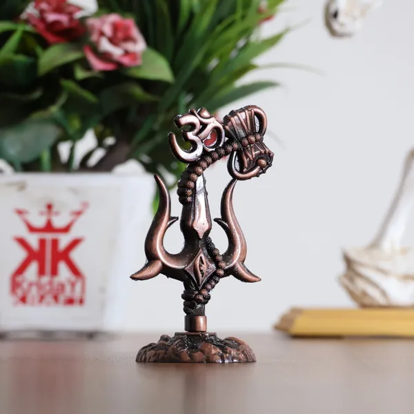 Metal_Shivshakti_Om_Trishul_Damru_Rudaksha_Mala_Idol_Symbol_Statue,_Antique_Bronze_Finish,_9.5_cm_Height,_5_cm_Base