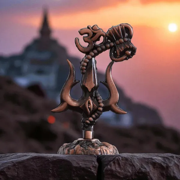 Metal_Shivshakti_Om_Trishul_Damru_Rudaksha_Mala_Idol_Symbol_Statue,_Antique_Bronze_Finish,_9.5_cm_Height,_5_cm_Base