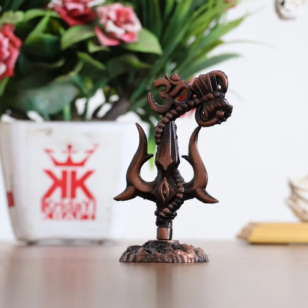 Metal_Shivshakti_Om_Trishul_Damru_Rudaksha_Mala_Idol_Symbol_Statue,_Antique_Bronze_Finish,_9.5_cm_Height,_5_cm_Base