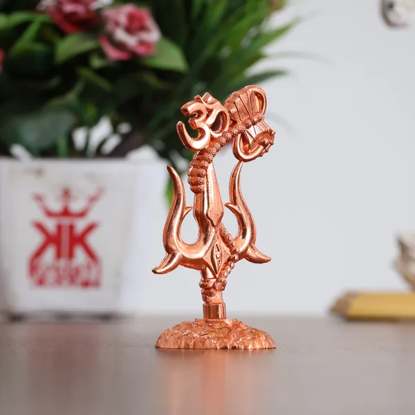 Metal_Shivshakti_Om_Trishul_Damru_Rudaksha_Mala_Idol_Symbol_Statue,_Copper_Finish,_9.5_cm_Height,_5_cm_Width,_90_gm