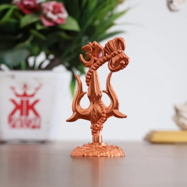 Metal_Shivshakti_Om_Trishul_Damru_Rudaksha_Mala_Idol_Symbol_Statue,_Copper_Finish,_9.5_cm_Height,_5_cm_Width,_90_gm
