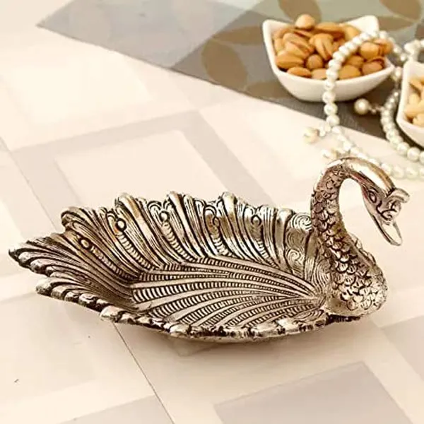 Prince_Home_Decor_&_Gifts_Oxidized_Aluminium_Duck_Shape_Metal_Solid_Tray_(Silver)