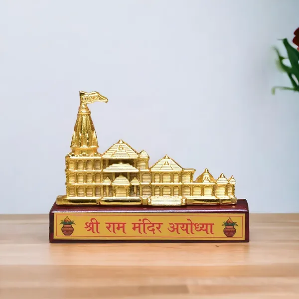 KridayKraft_Metal_Shree_Ram_Mandir_Architectural_with_Wooden_Base_Model_Prabu_Shri_Ram_Janam_Bhumi_Ayodhya_Showpiece_for_Home_Decor,_Office_|_Metal_Showpiece