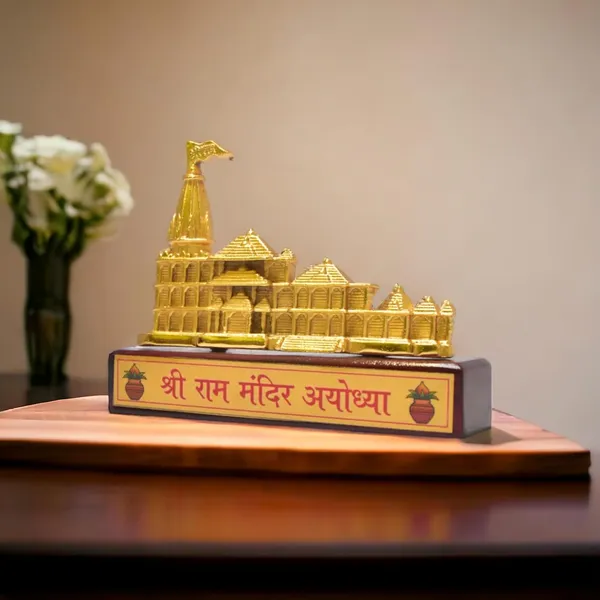 KridayKraft_Metal_Shree_Ram_Mandir_Architectural_with_Wooden_Base_Model_Prabu_Shri_Ram_Janam_Bhumi_Ayodhya_Showpiece_for_Home_Decor,_Office_|_Metal_Showpiece