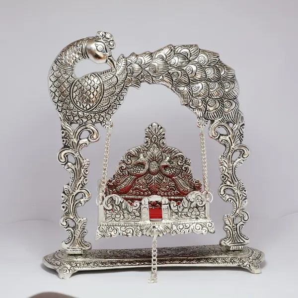 Metal_Laddu_Gopal_Jhulla_for_Janmastmi_Festive_Silver_Plated_Polish_Decorative_Metal_Palna_for_Krishna_ji,_Temple_Office,Gift_Article