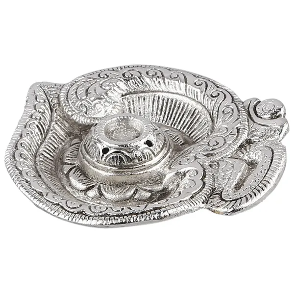 Om_Shaped_Metal_Silver_Plated_Incense_Stick_Holder_(Agarbati_Stand)