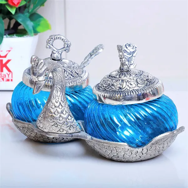 Metal_Double_Duck_Shape_Glass_Bowl_with_Spoon_for_Saunf_Supari_&_Dryfruit_Tray_Home_Office_Table_Decor_&_Gift_Item_Decorative_Showpiece_for_Decoration_&_Gifting_Purpose