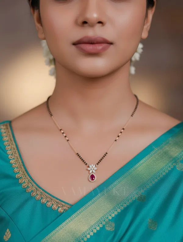 Amaya_ruby_modern_mangalsutra
