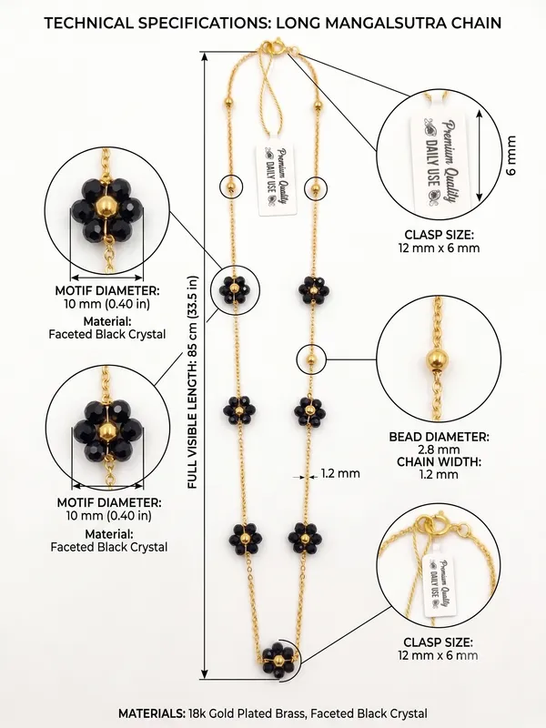 Black_daisy_flower_mangalsutra