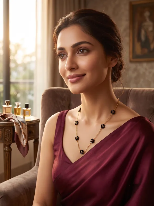 Black_daisy_flower_mangalsutra