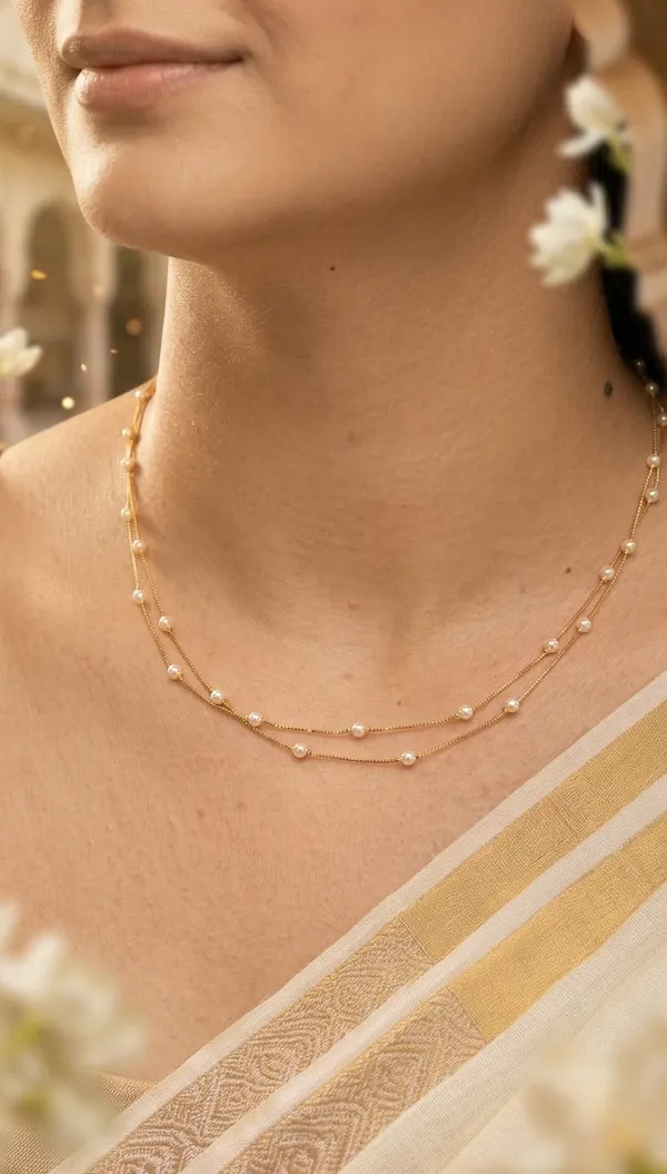 Dailywear_2_layer_pearl_chain_necklace