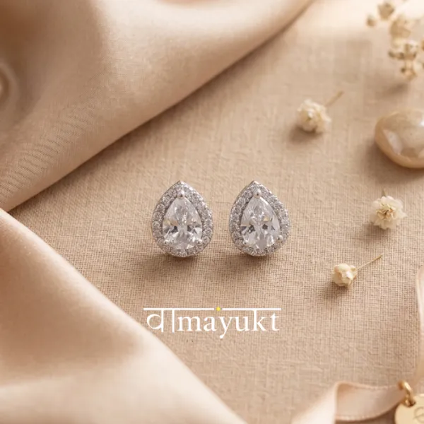 Flora_silver_drop_earring_stud