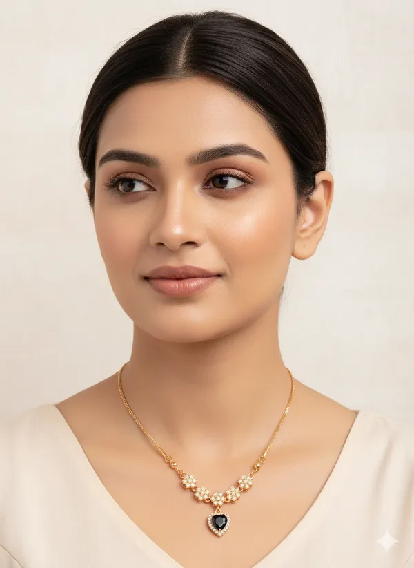Floral_Heart_Mangalsutra_Necklace
