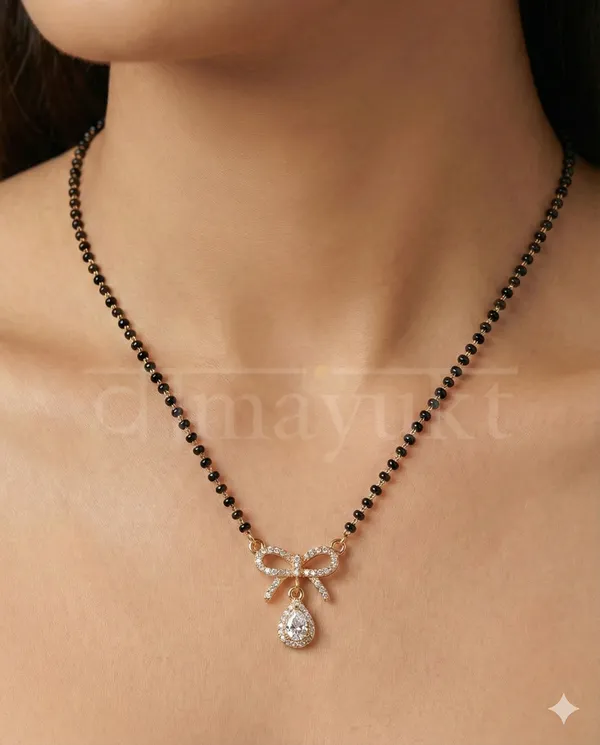 Infinity_Bow_Diamond_Mangalsutra