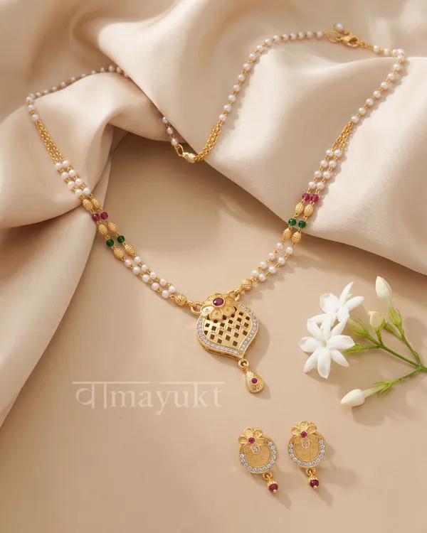 Mangaldeep_pearl_necklace_with_earring