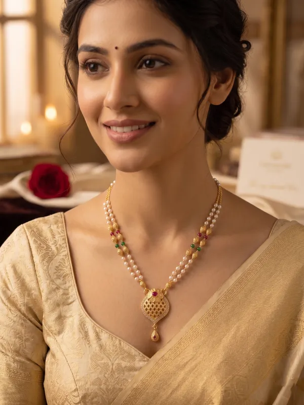 Mangaldeep_pearl_necklace_with_earring